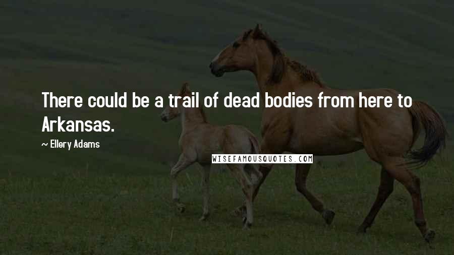 Ellery Adams Quotes: There could be a trail of dead bodies from here to Arkansas.