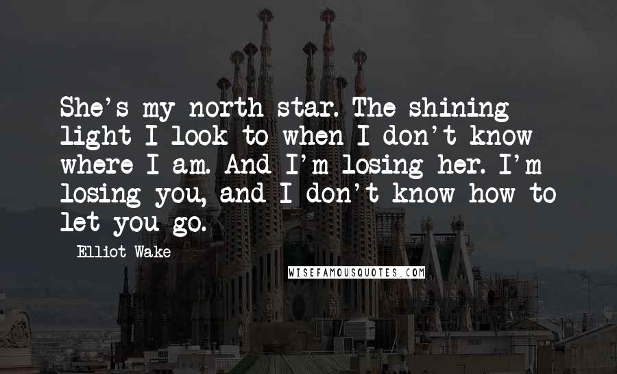 Elliot Wake Quotes: She's my north star. The shining light I look to when I don't know where I am. And I'm losing her. I'm losing you, and I don't know how to let you go.