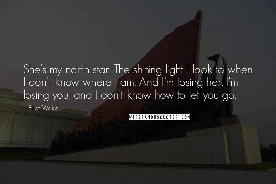 Elliot Wake Quotes: She's my north star. The shining light I look to when I don't know where I am. And I'm losing her. I'm losing you, and I don't know how to let you go.