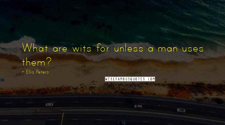 Ellis Peters Quotes: What are wits for unless a man uses them?
