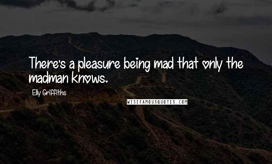 Elly Griffiths Quotes: There's a pleasure being mad that only the madman knows.