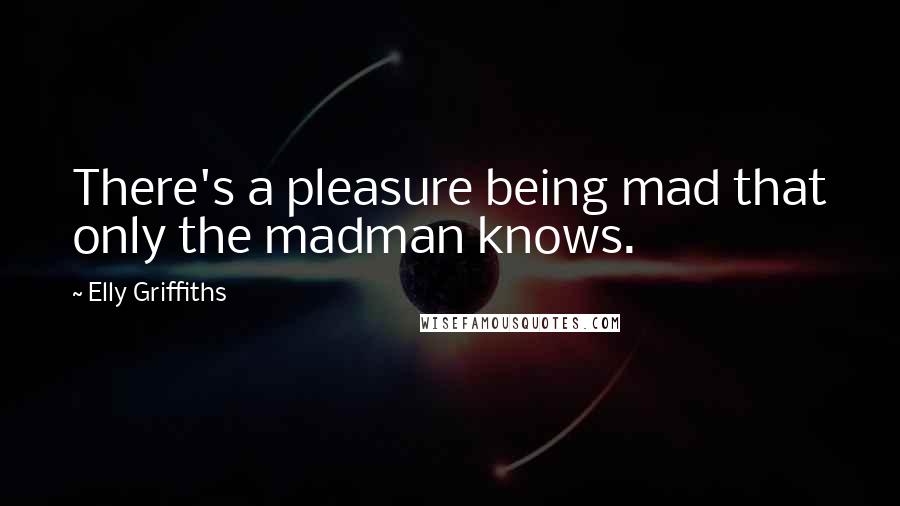 Elly Griffiths Quotes: There's a pleasure being mad that only the madman knows.