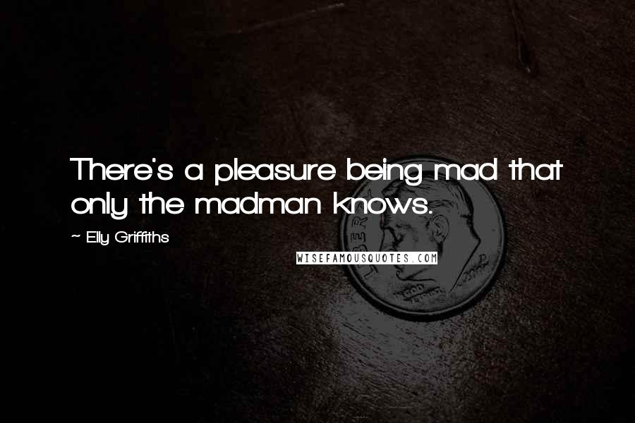 Elly Griffiths Quotes: There's a pleasure being mad that only the madman knows.