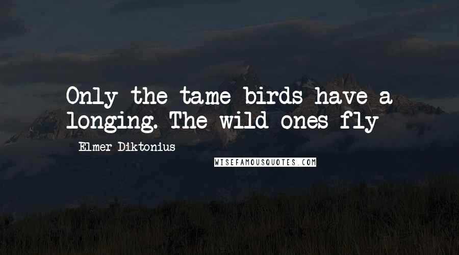 Elmer Diktonius Quotes: Only the tame birds have a longing. The wild ones fly