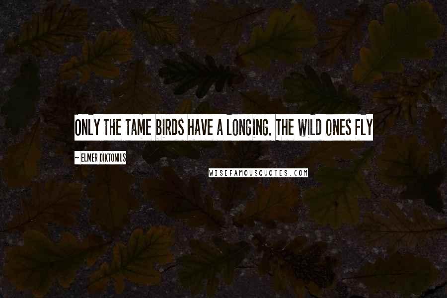 Elmer Diktonius Quotes: Only the tame birds have a longing. The wild ones fly