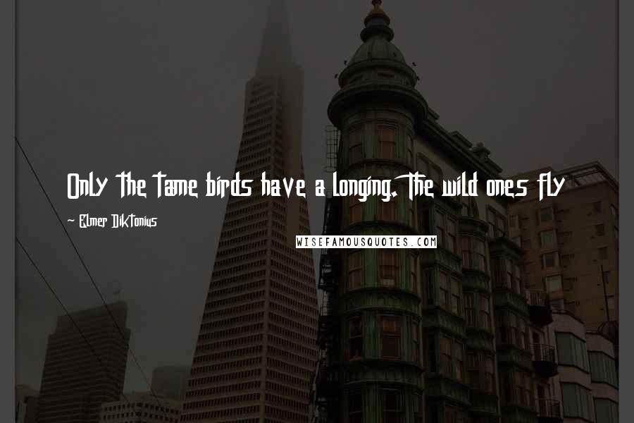 Elmer Diktonius Quotes: Only the tame birds have a longing. The wild ones fly