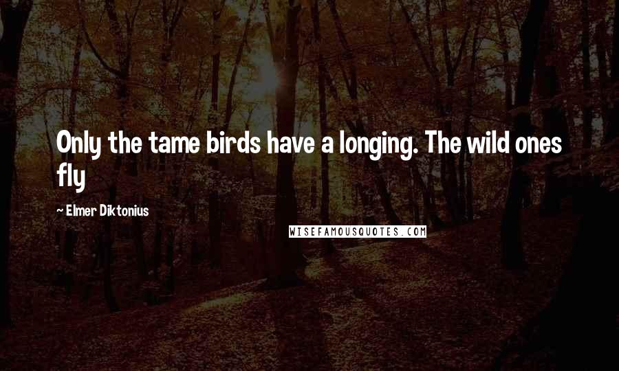 Elmer Diktonius Quotes: Only the tame birds have a longing. The wild ones fly