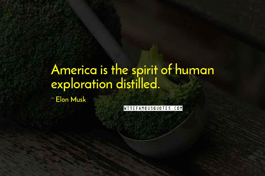 Elon Musk Quotes: America is the spirit of human exploration distilled.