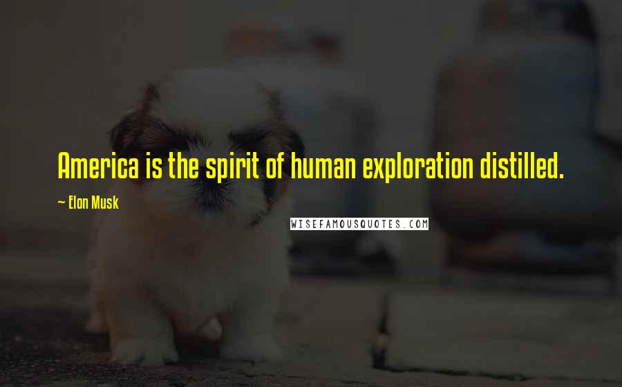 Elon Musk Quotes: America is the spirit of human exploration distilled.