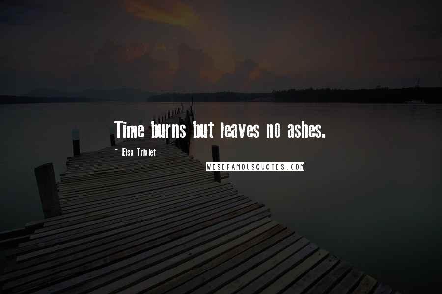 Elsa Triolet Quotes: Time burns but leaves no ashes.