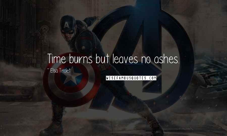 Elsa Triolet Quotes: Time burns but leaves no ashes.