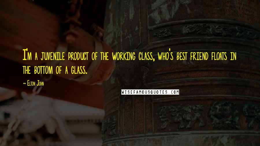 Elton John Quotes: I'm a juvenile product of the working class, who's best friend floats in the bottom of a glass.