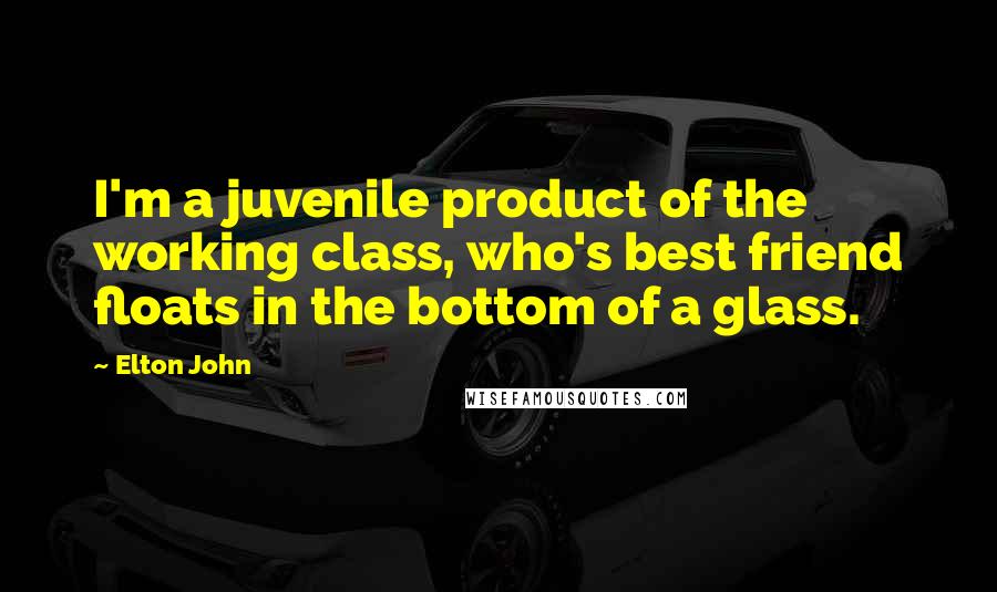 Elton John Quotes: I'm a juvenile product of the working class, who's best friend floats in the bottom of a glass.