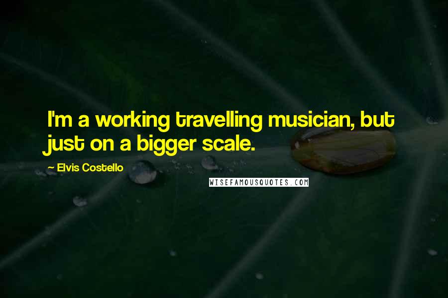 Elvis Costello Quotes: I'm a working travelling musician, but just on a bigger scale.