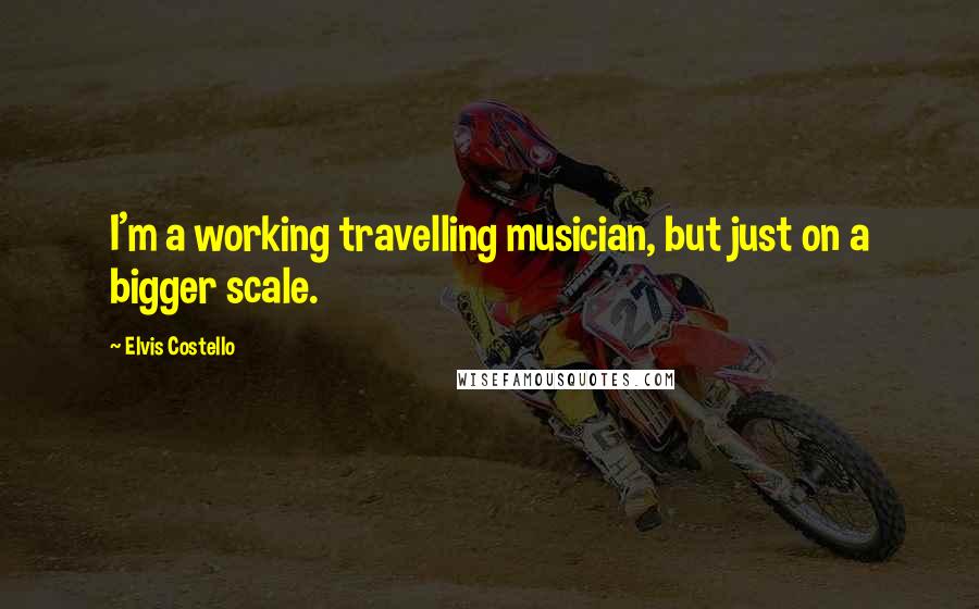 Elvis Costello Quotes: I'm a working travelling musician, but just on a bigger scale.