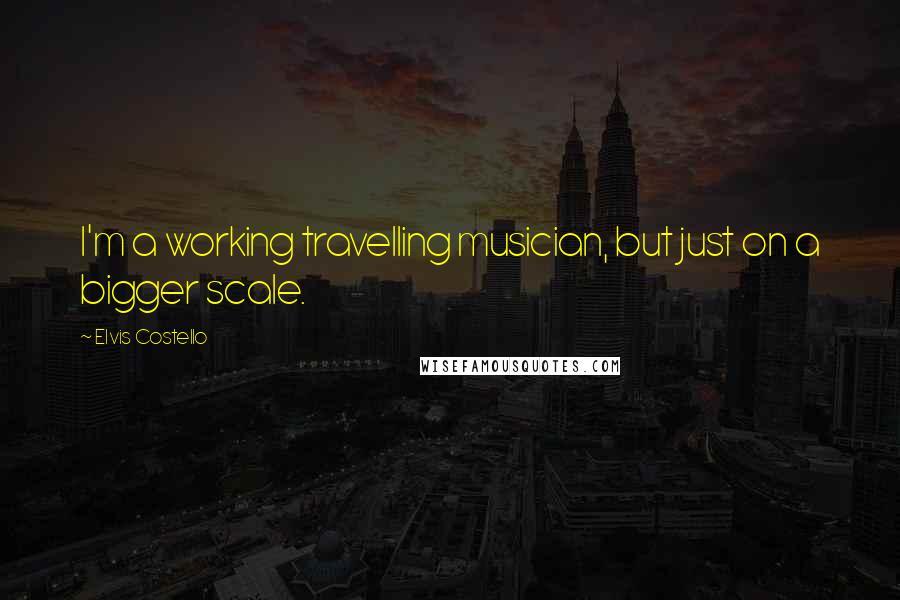Elvis Costello Quotes: I'm a working travelling musician, but just on a bigger scale.