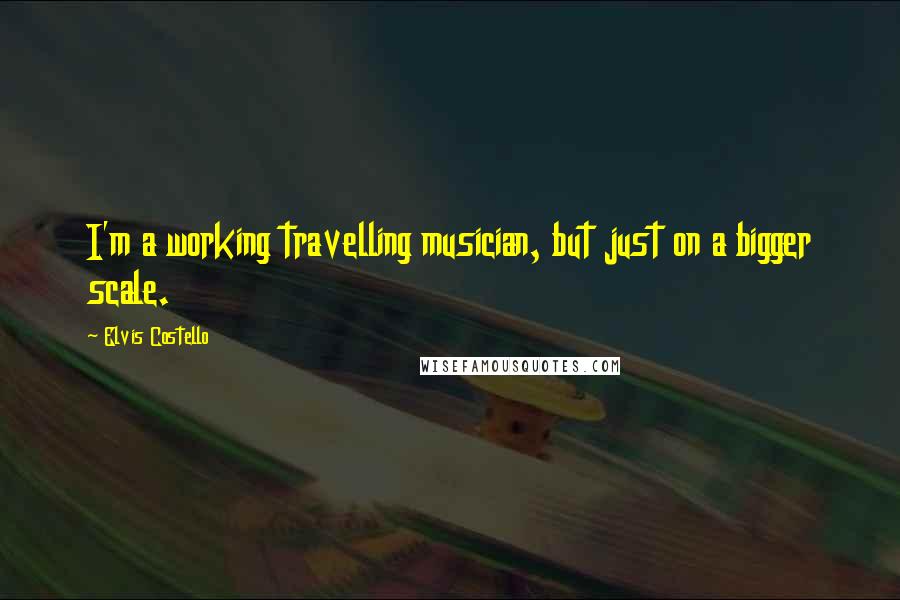 Elvis Costello Quotes: I'm a working travelling musician, but just on a bigger scale.