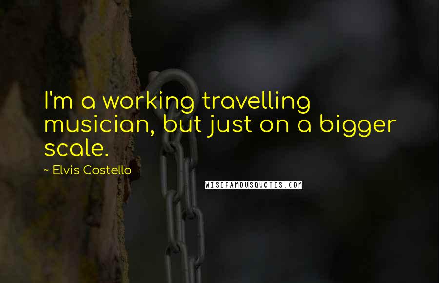 Elvis Costello Quotes: I'm a working travelling musician, but just on a bigger scale.