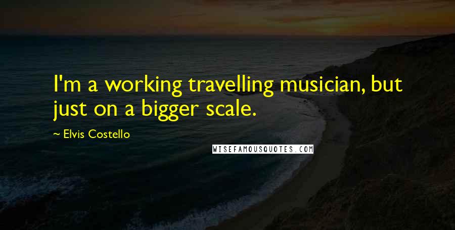 Elvis Costello Quotes: I'm a working travelling musician, but just on a bigger scale.