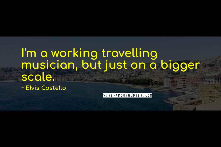 Elvis Costello Quotes: I'm a working travelling musician, but just on a bigger scale.