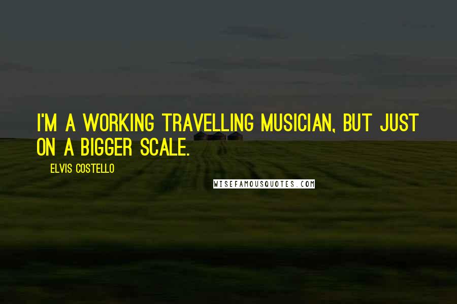 Elvis Costello Quotes: I'm a working travelling musician, but just on a bigger scale.