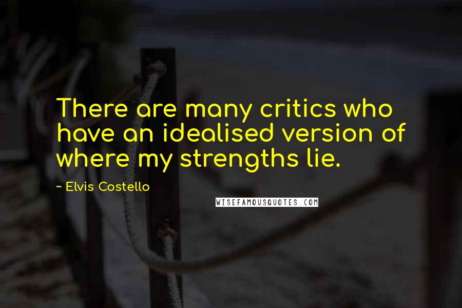 Elvis Costello Quotes: There are many critics who have an idealised version of where my strengths lie.