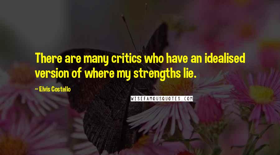 Elvis Costello Quotes: There are many critics who have an idealised version of where my strengths lie.