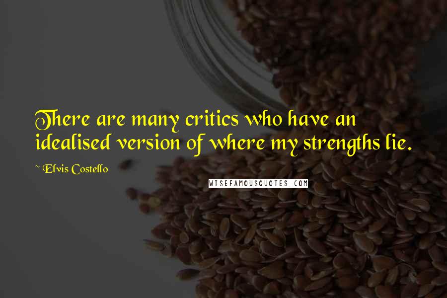 Elvis Costello Quotes: There are many critics who have an idealised version of where my strengths lie.