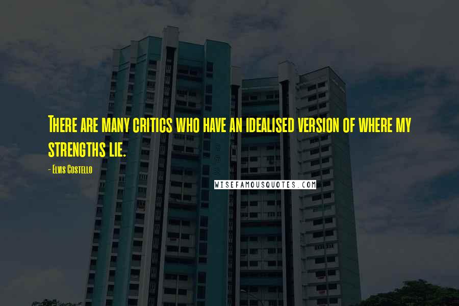 Elvis Costello Quotes: There are many critics who have an idealised version of where my strengths lie.