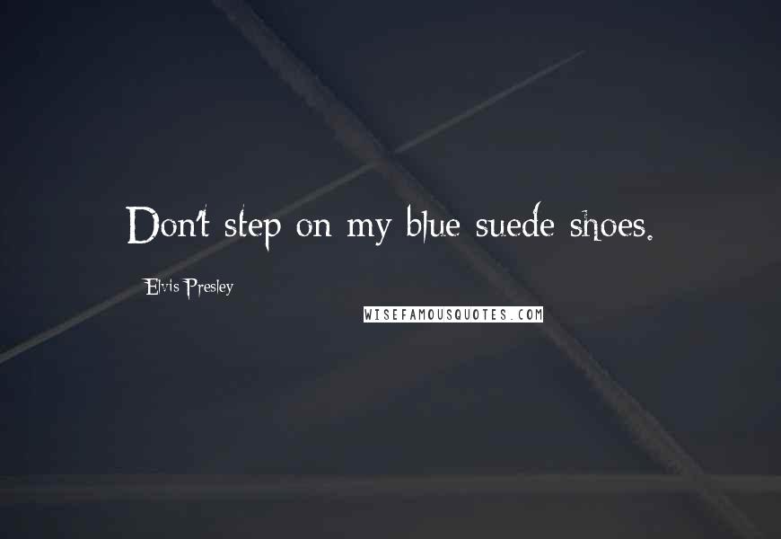 Elvis Presley Quotes: Don't step on my blue suede shoes.