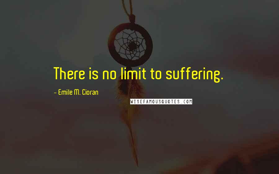 Emile M. Cioran Quotes: There is no limit to suffering.