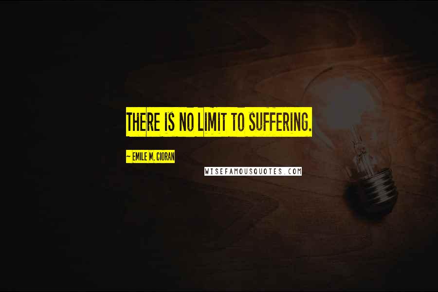 Emile M. Cioran Quotes: There is no limit to suffering.