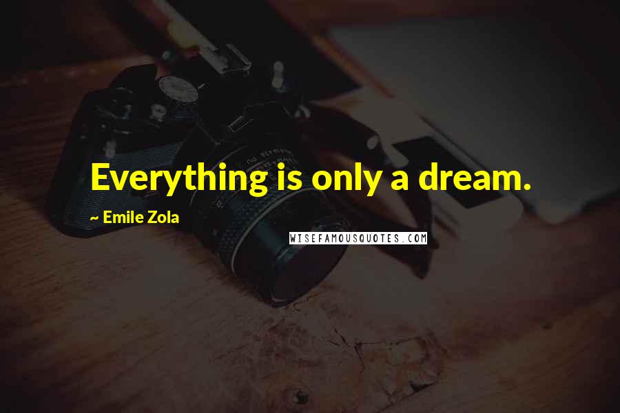 Emile Zola Quotes: Everything is only a dream.