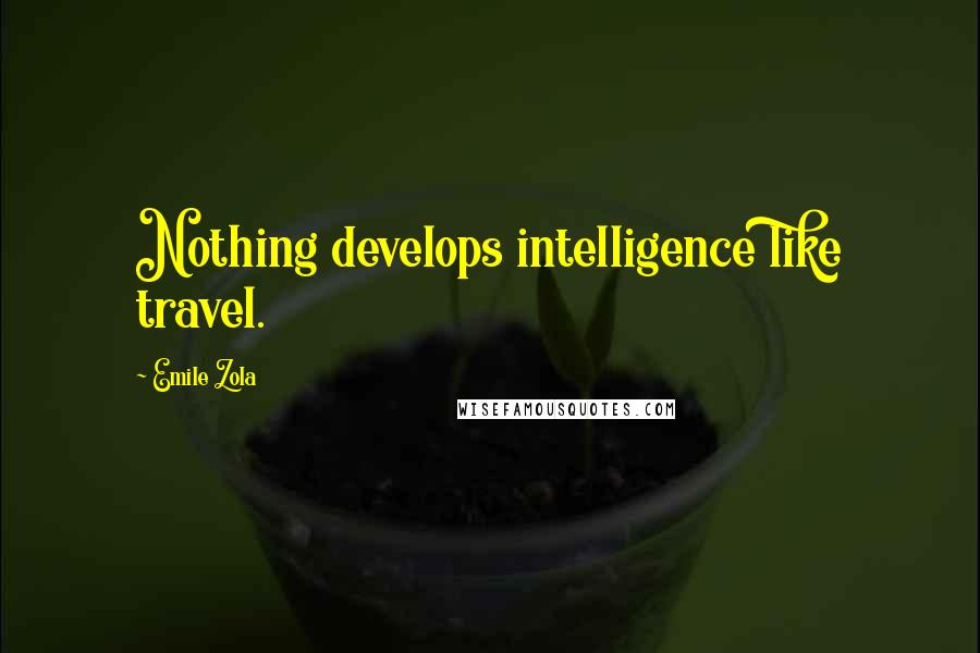 Emile Zola Quotes: Nothing develops intelligence like travel.