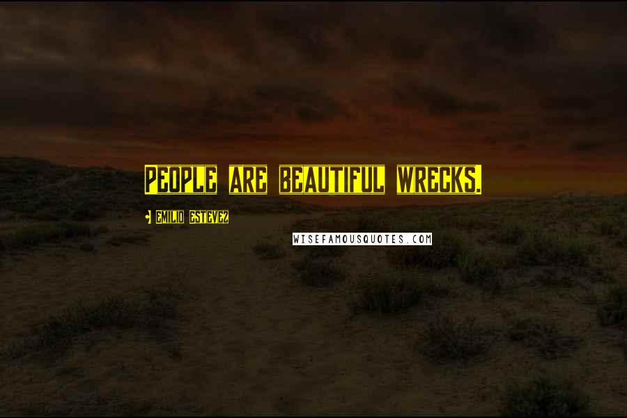 Emilio Estevez Quotes: People are beautiful wrecks.