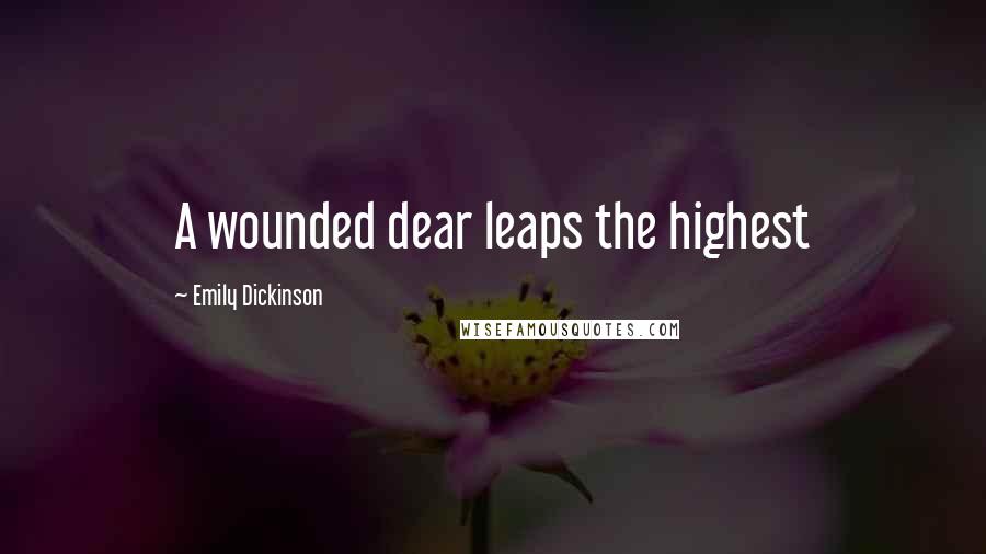 Emily Dickinson Quotes: A wounded dear leaps the highest