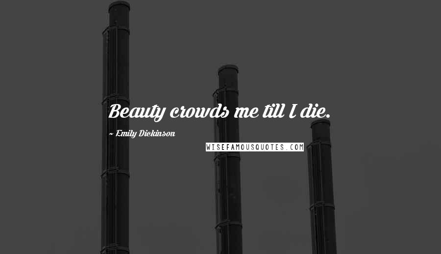 Emily Dickinson Quotes: Beauty crowds me till I die.