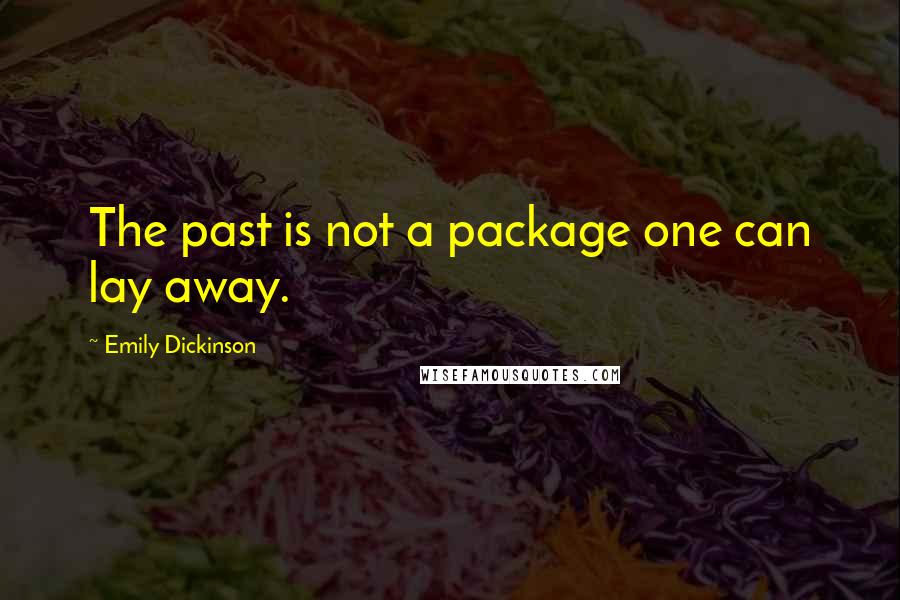 Emily Dickinson Quotes: The past is not a package one can lay away.