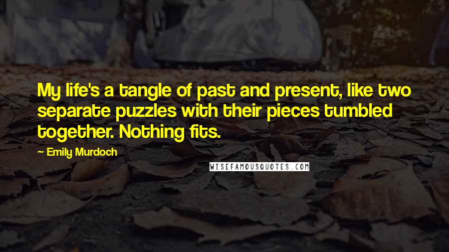 Emily Murdoch Quotes: My life's a tangle of past and present, like two separate puzzles with their pieces tumbled together. Nothing fits.