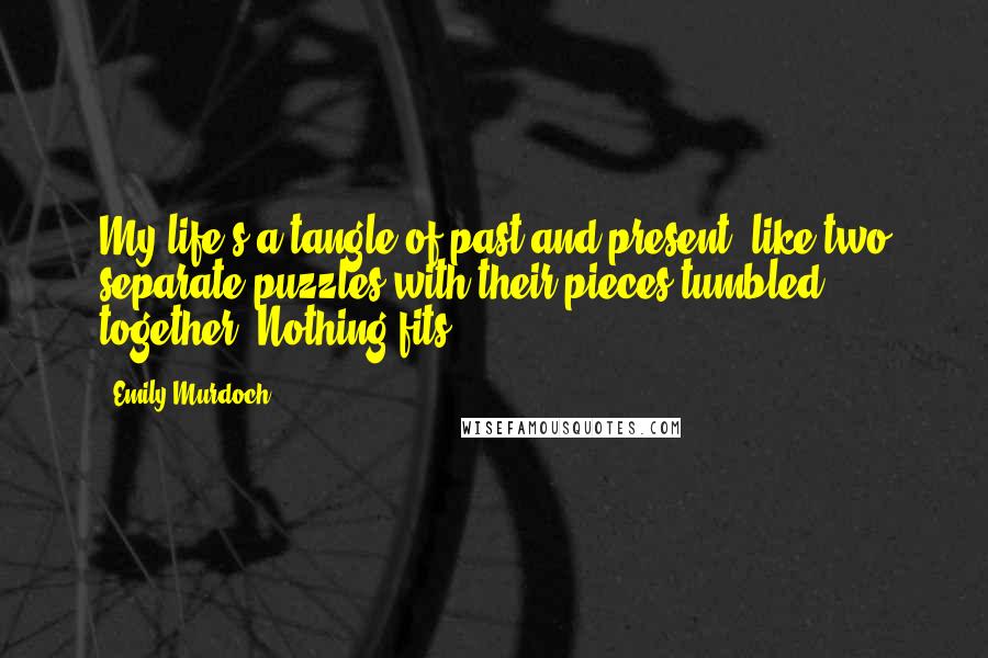 Emily Murdoch Quotes: My life's a tangle of past and present, like two separate puzzles with their pieces tumbled together. Nothing fits.
