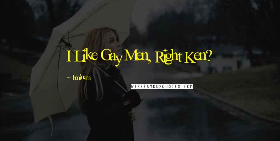 Eminem Quotes: I Like Gay Men, Right Ken?