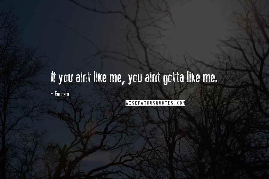 Eminem Quotes: If you aint like me, you aint gotta like me.