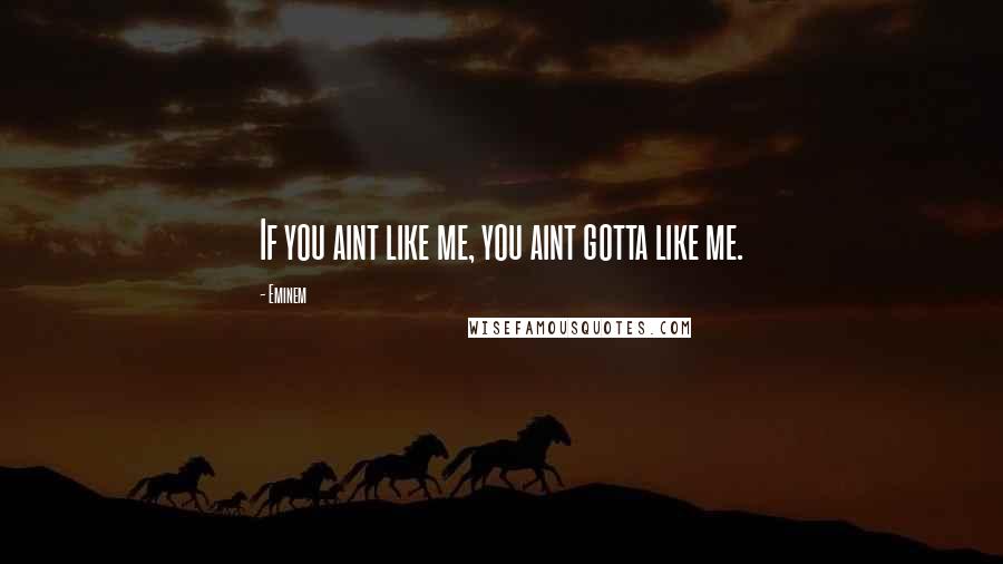 Eminem Quotes: If you aint like me, you aint gotta like me.