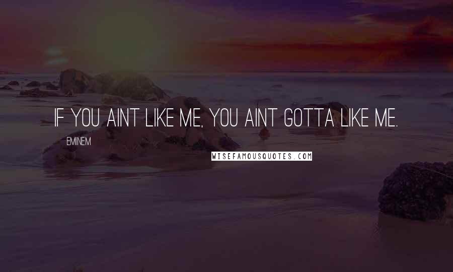 Eminem Quotes: If you aint like me, you aint gotta like me.