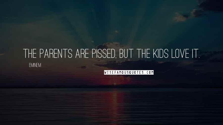 Eminem Quotes: The parents are pissed, but the kids love it.