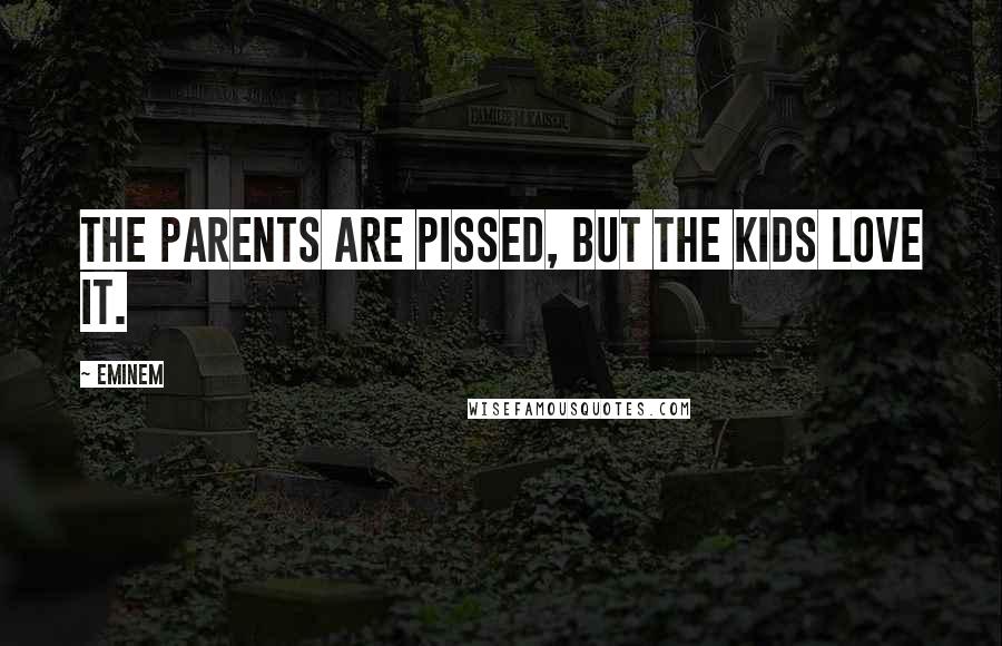 Eminem Quotes: The parents are pissed, but the kids love it.