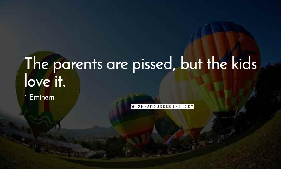 Eminem Quotes: The parents are pissed, but the kids love it.