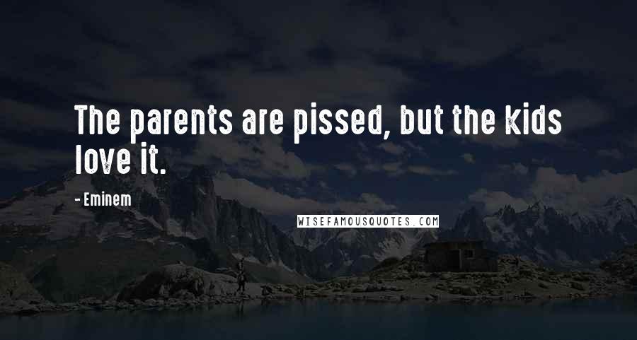 Eminem Quotes: The parents are pissed, but the kids love it.