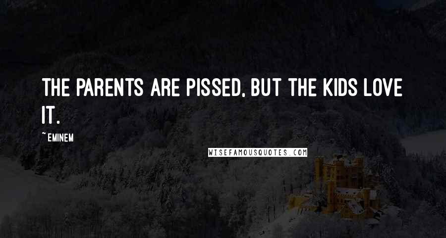 Eminem Quotes: The parents are pissed, but the kids love it.