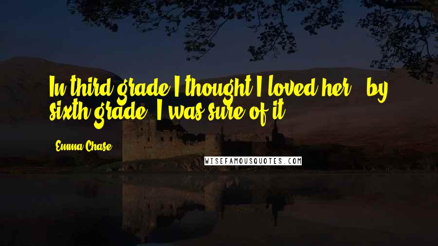 Emma Chase Quotes: In third grade I thought I loved her - by sixth grade, I was sure of it